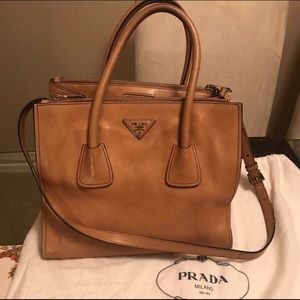 Prada Glace Calf Twin Pocket Tote